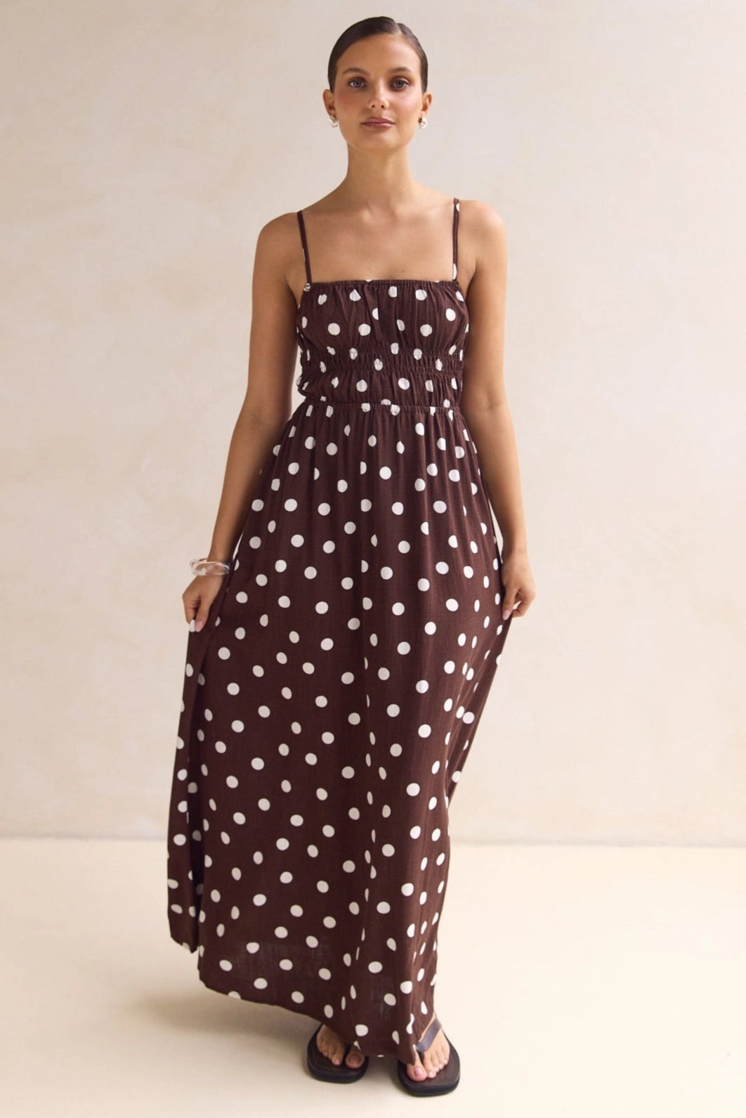 Street Vibe Cool Shape Clarissa Maxi Dress (Chocolate)