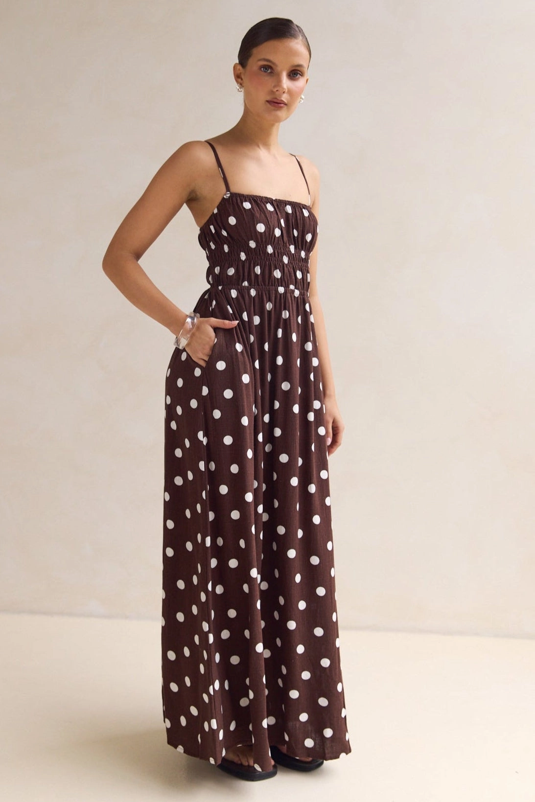Beach Walk Work Fit Clarissa Maxi Dress (Chocolate)