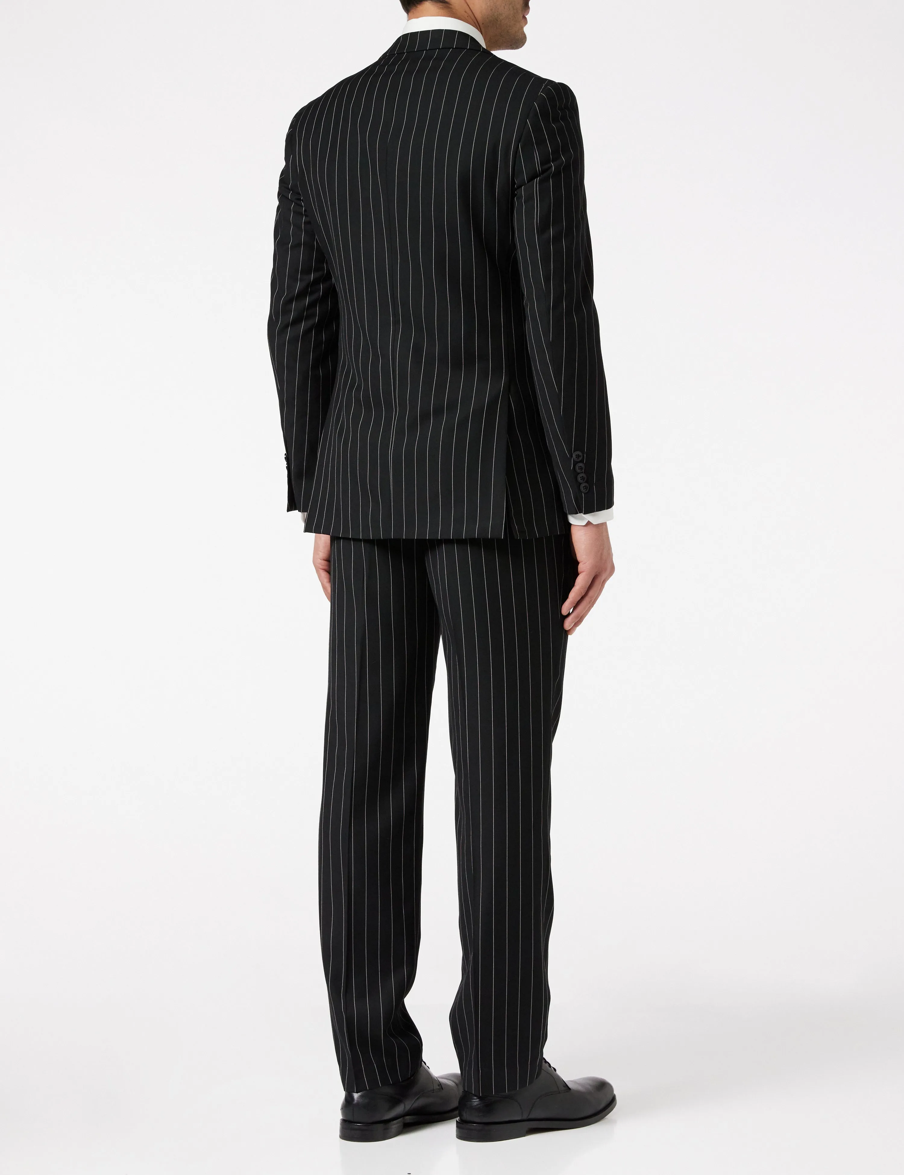 CLASSIC BLACK WHITE PINSTRIPE JACKET