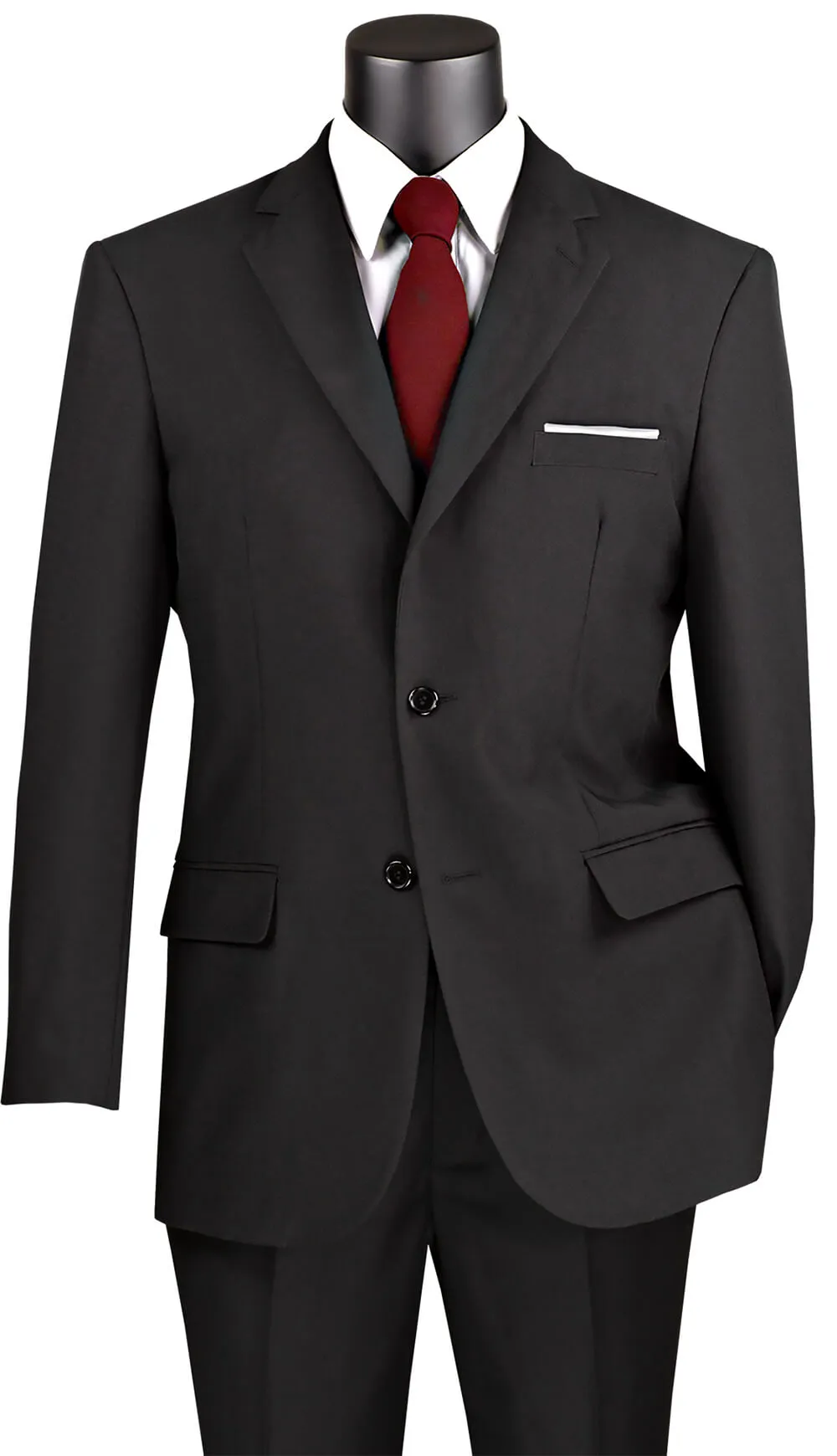 Classic Fit  Men Suit 2PP-Black