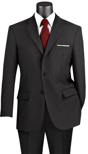 Classic Fit  Men Suit 2PP-Black