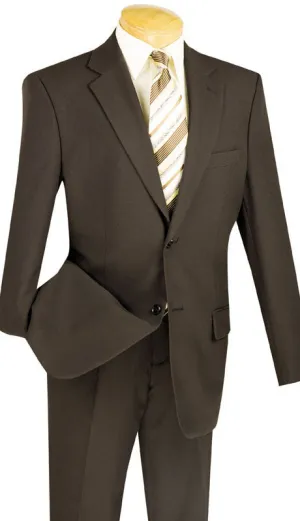 Classic Fit  Men Suit 2PP-Brown