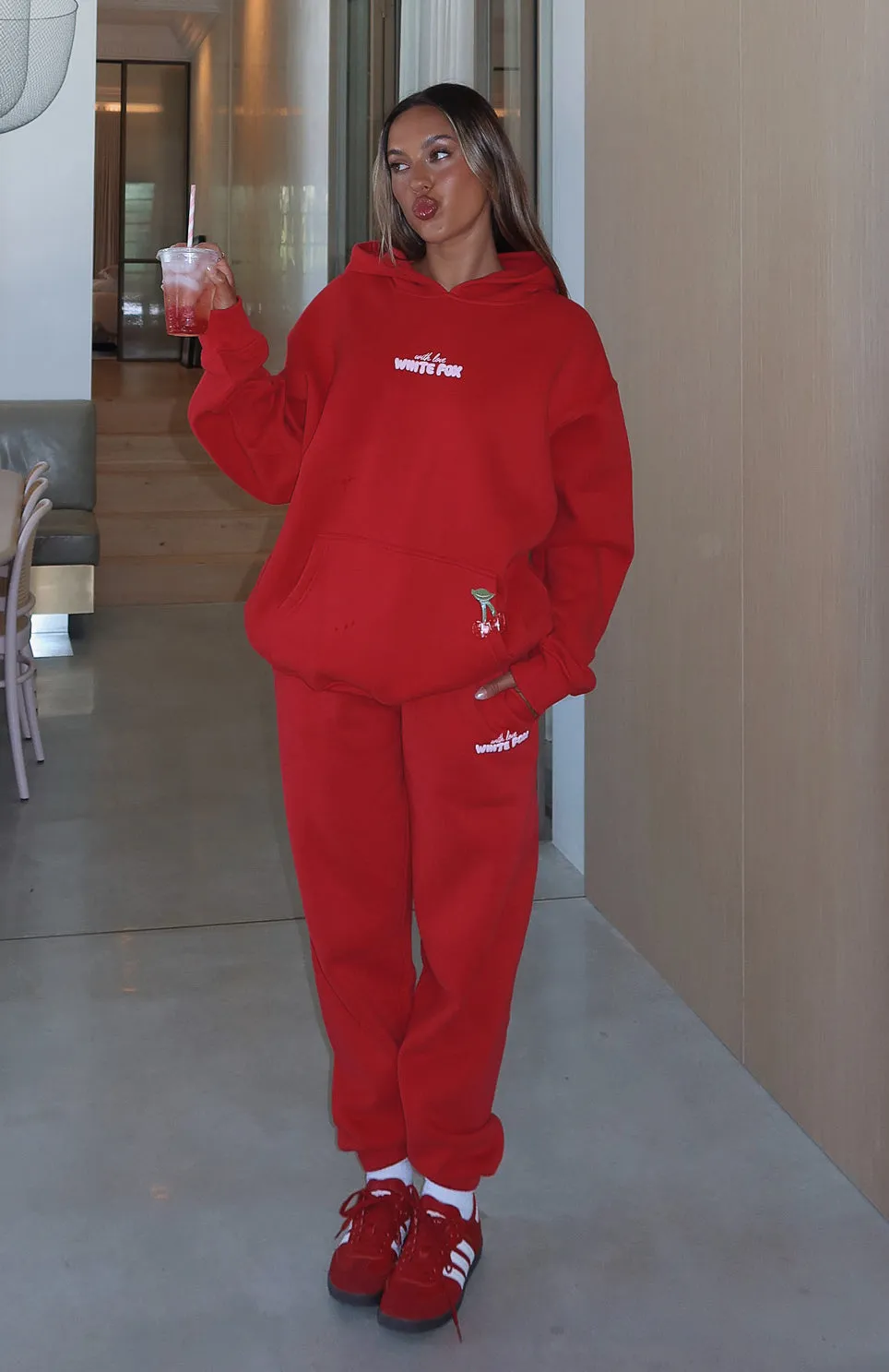 With Love In The Moment Sweatpants Red Modern Warmth