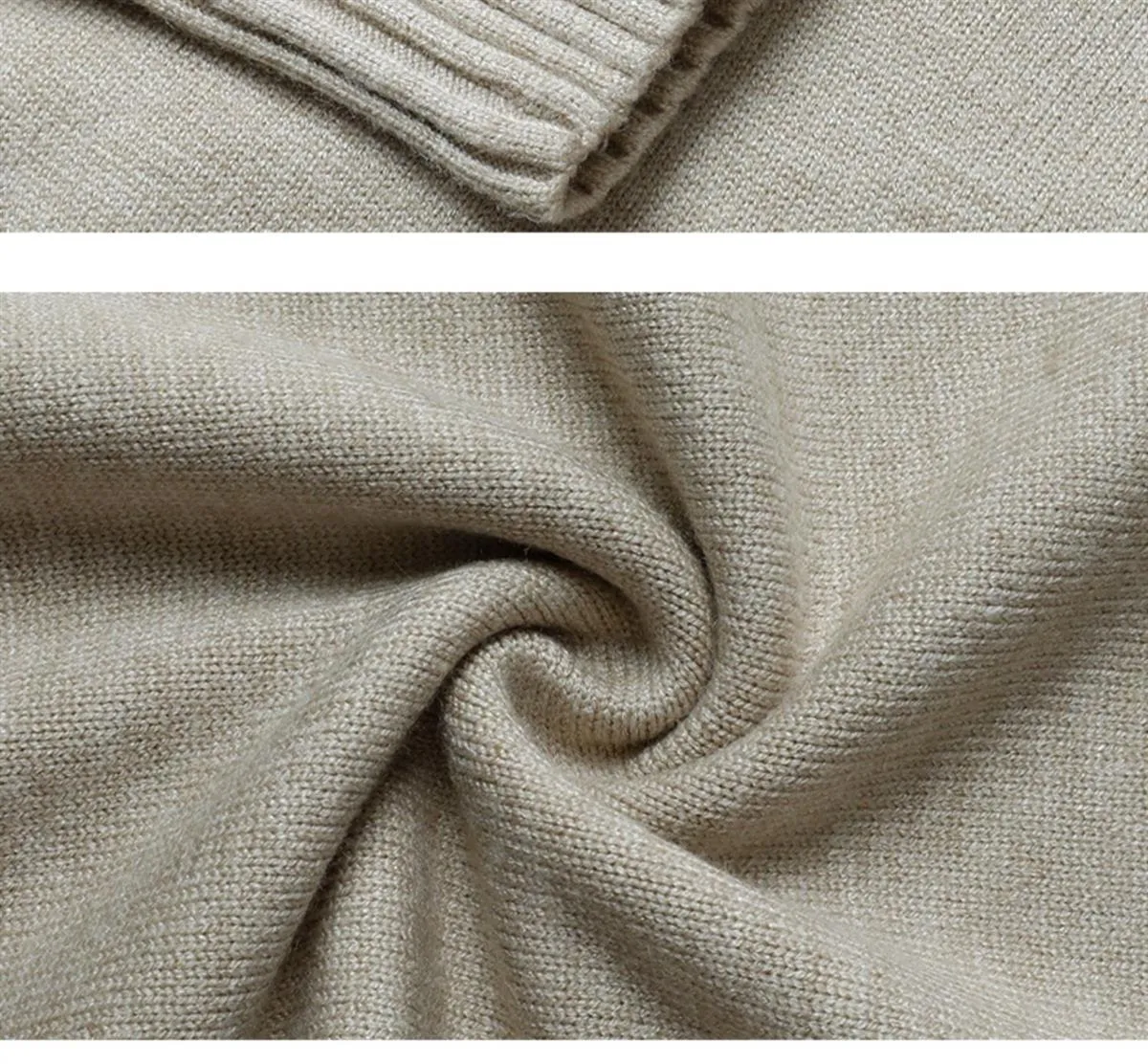 Classic Solid Style Turtleneck Knit Sweaters