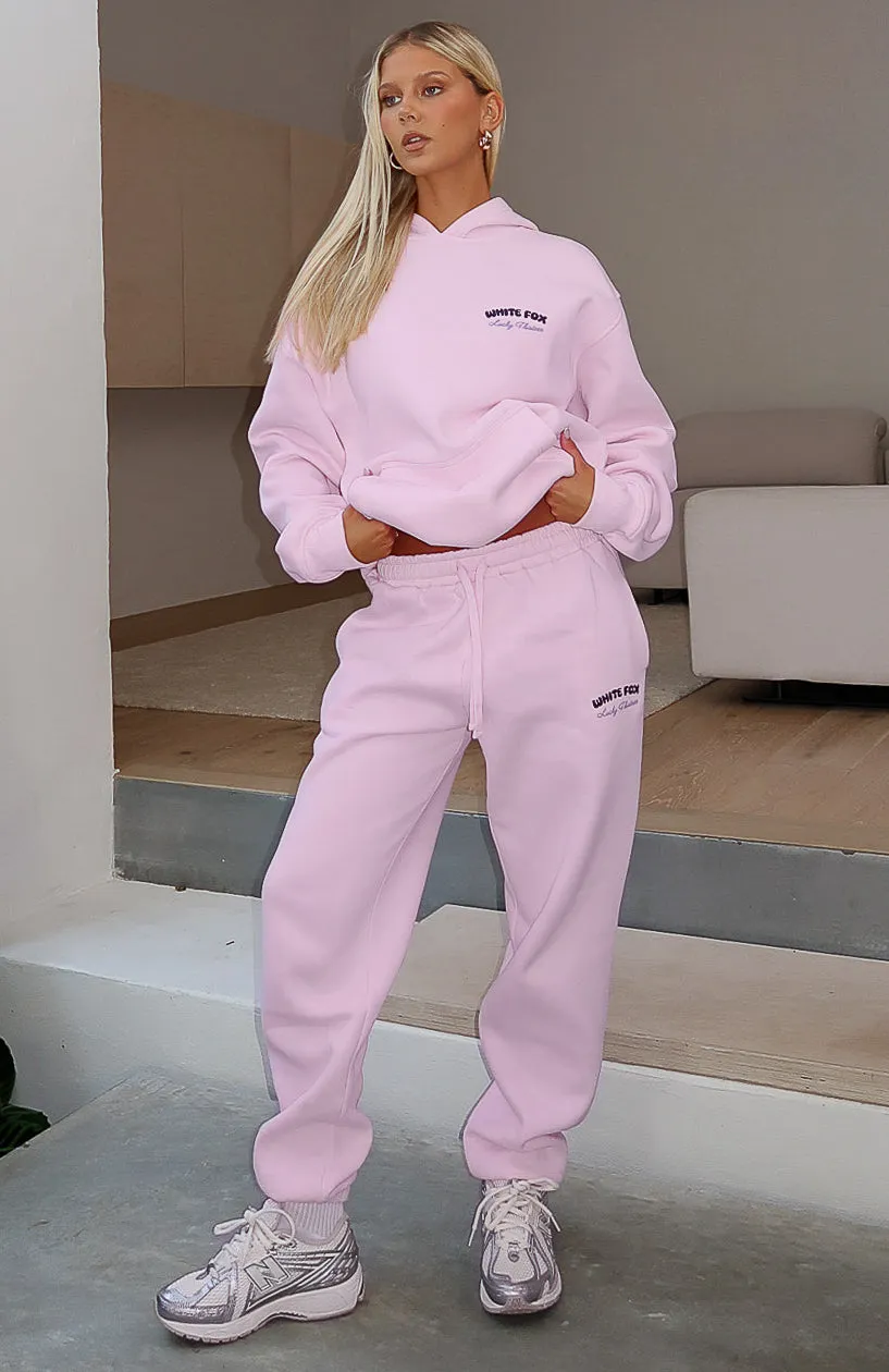 Lucky Thirteen Cheyenne Sweatpants Soft Pink Interlock Knit Structure