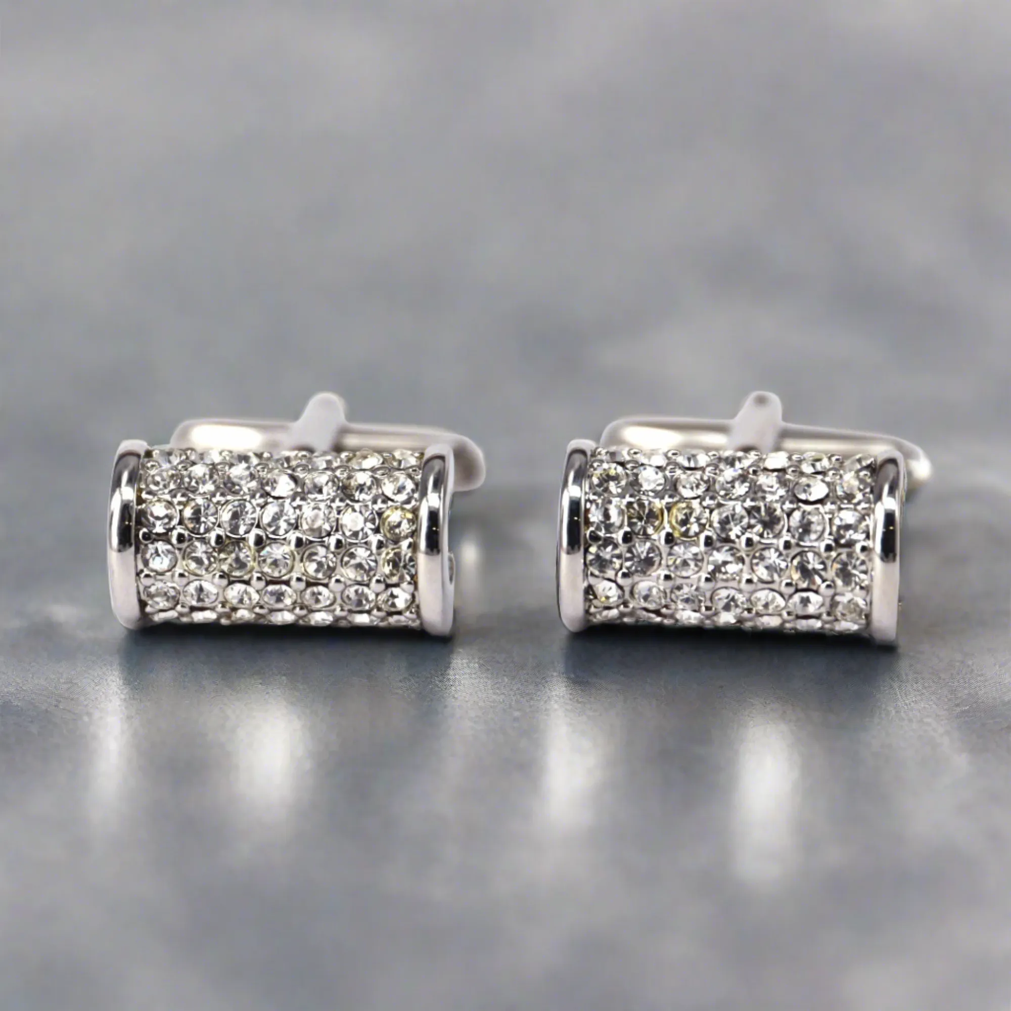 Clear Crystals Cufflinks (Online Exclusive)