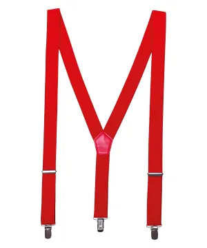 Clip-on trouser braces | Red