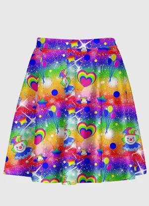 Clown Party Flare Skirt