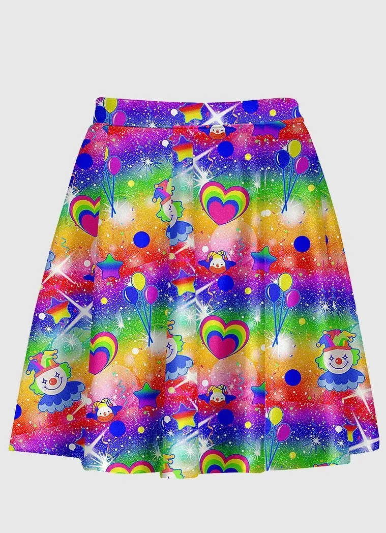 Clown Party Flare Skirt