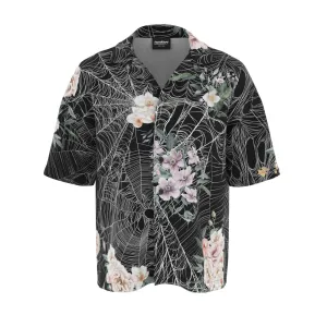 Cobweb Flowers Oversized Button Shirt