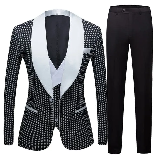 COLBERT SUITS Men's Fashion Formal Business & Special Events Wear 3-PCS (Jacket   Pants   Vest) Suit Set