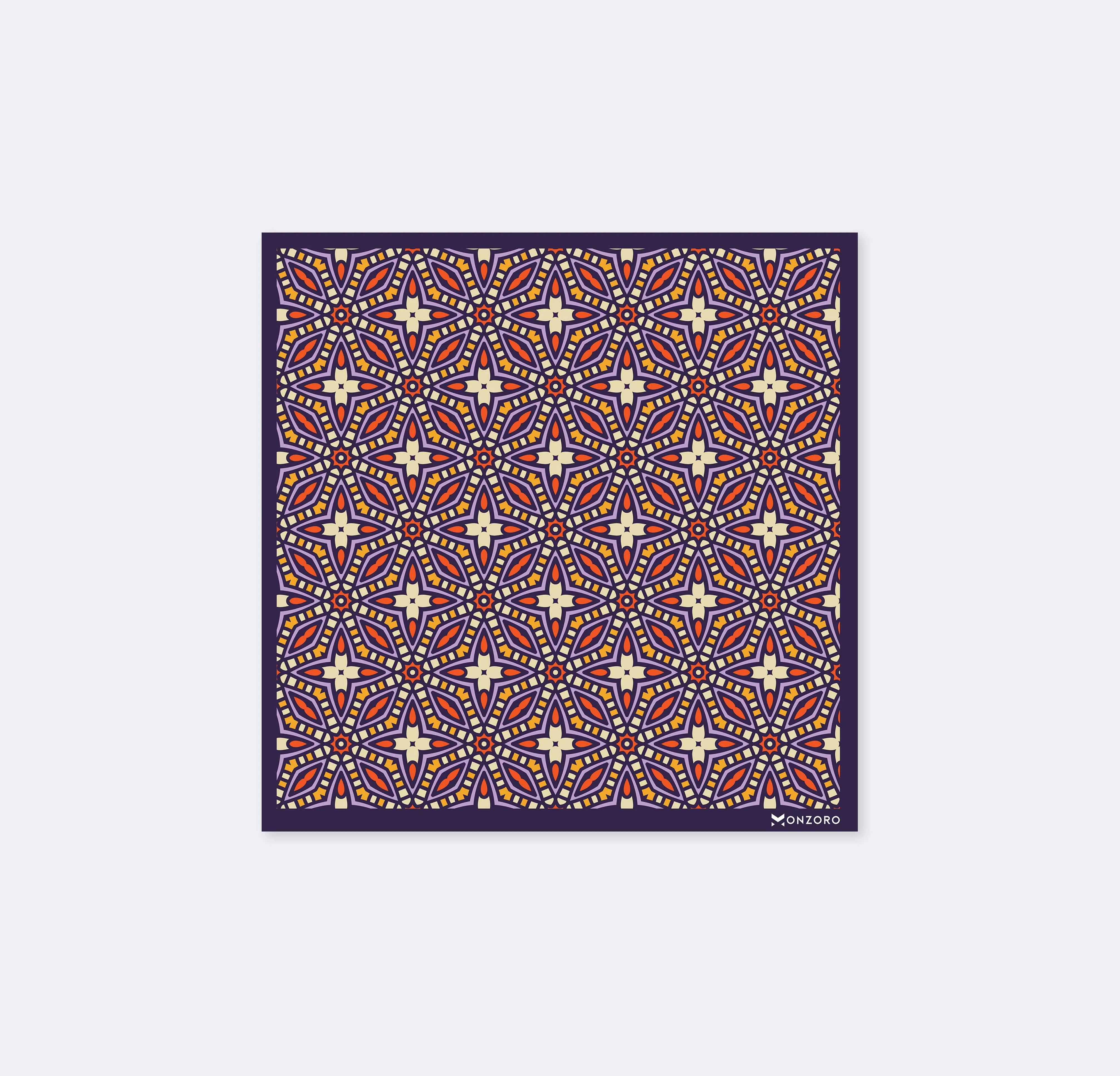 Colourful abstract art silk pocket square