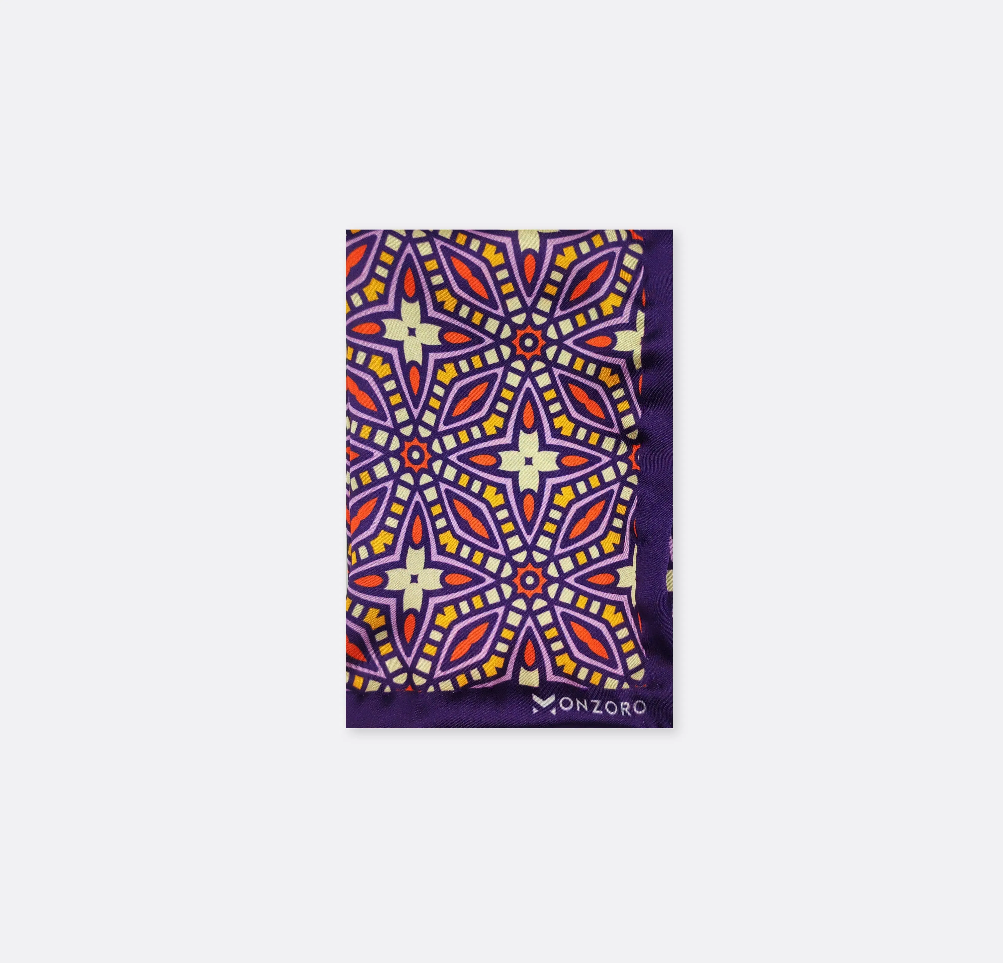 Colourful abstract art silk pocket square