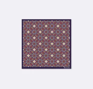 Colourful abstract art silk pocket square
