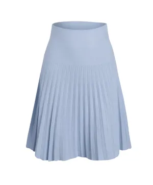 MM PURPLE LABEL - SUMMER LIGHT BLUE PLEATED (PLUS SIZE) Comfort Fit Anti Static Lining