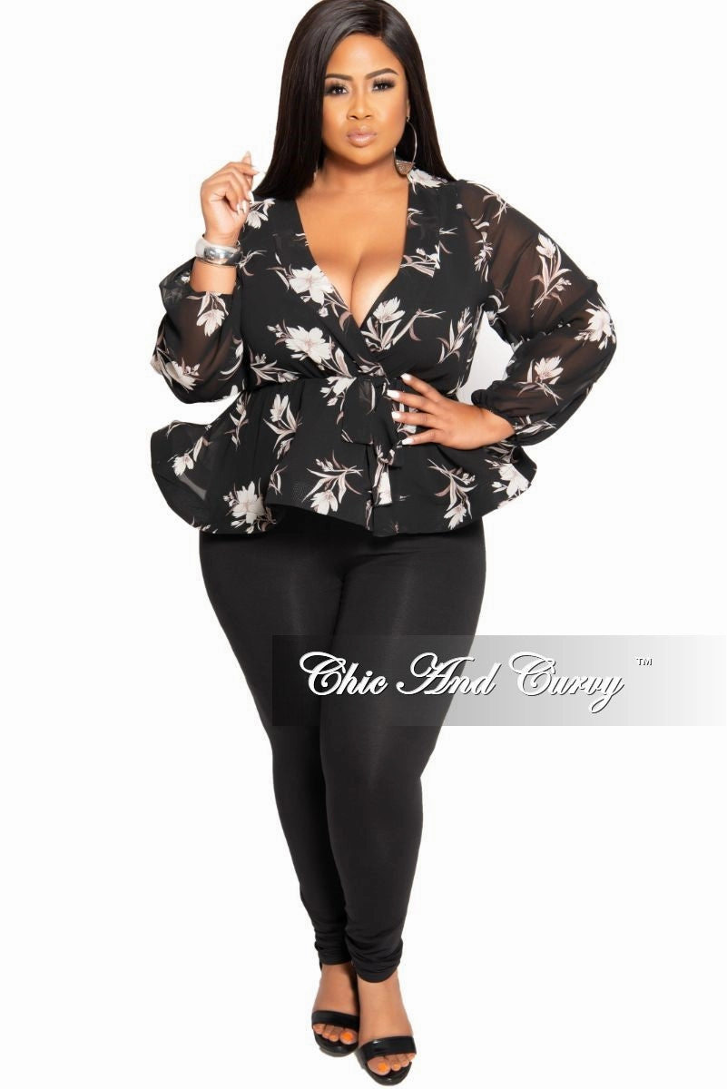 Final Sale Plus Size Thick Leggings in Black Comfort Focused