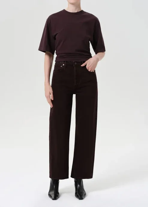 Versatile Layer Ren High Rise Wide Leg in Sloe Berry