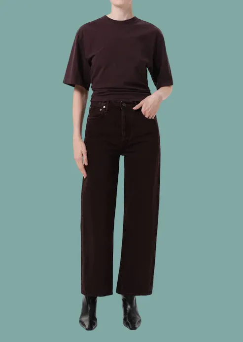 Ren High Rise Wide Leg in Sloe Berry Flex Fit Design Multi-way wear