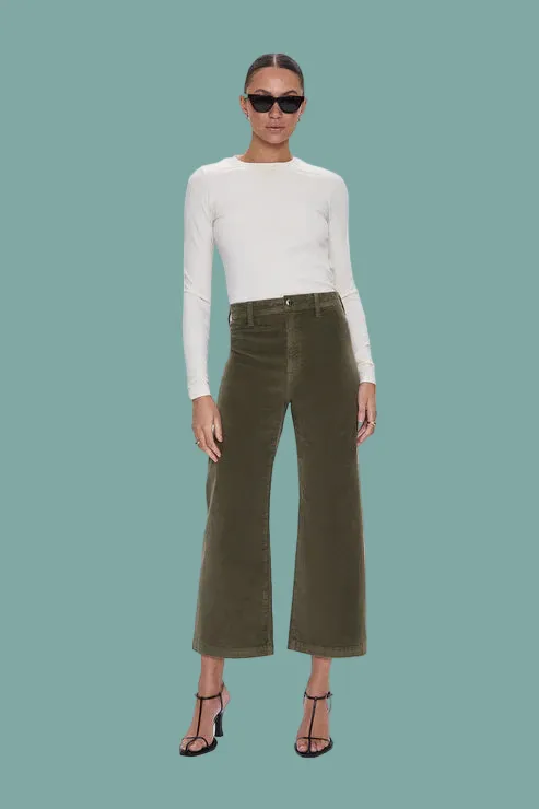 No Bunching Penny Crop High Rise Wide Leg Pants