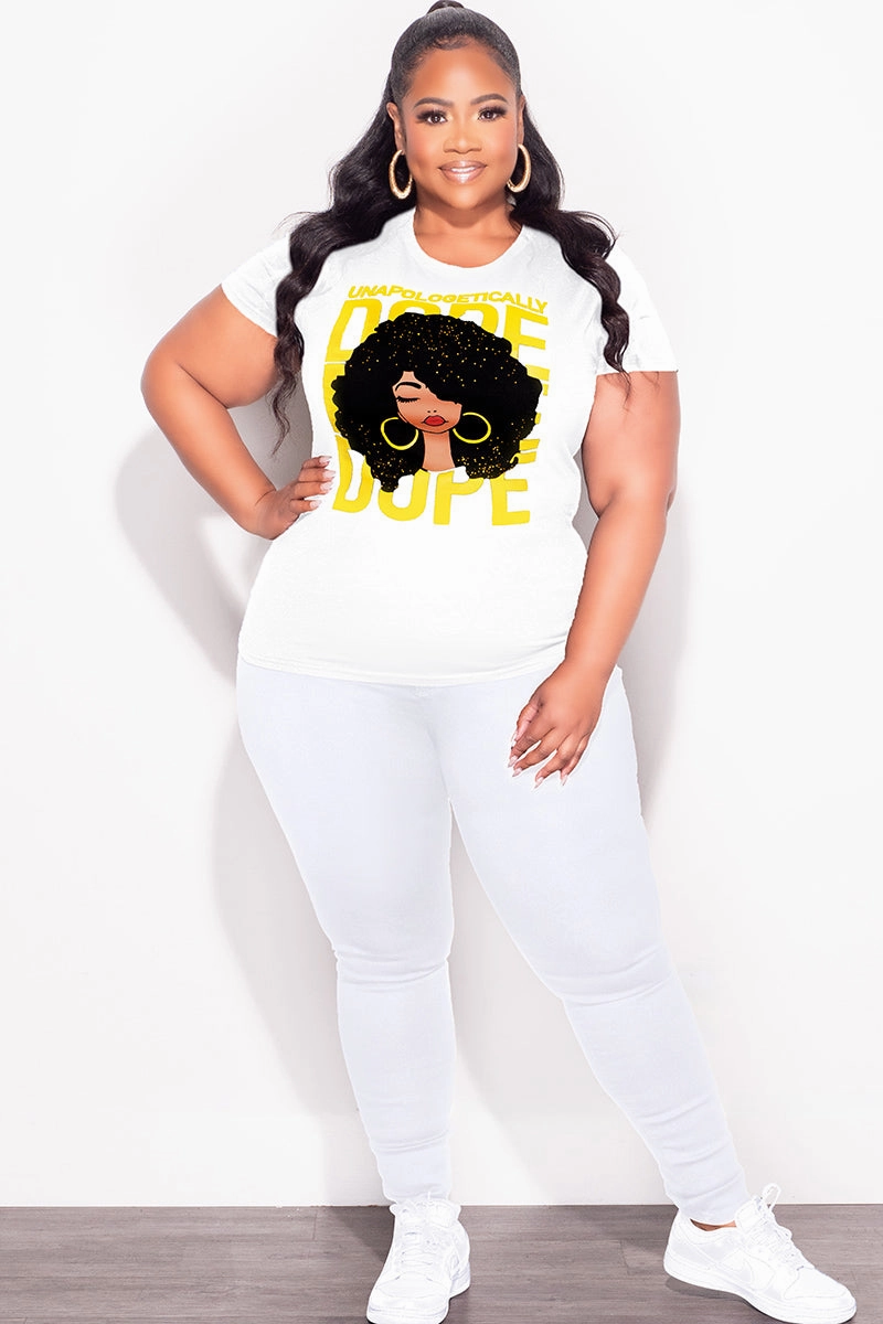 City Ready Performance Layer Final Sale Plus Size Oversized Unisex Fit White Unapologetically Dope T-Shirt