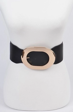 Weekend Style Final Sale Plus Size Long Circle Belt Gold and Black
