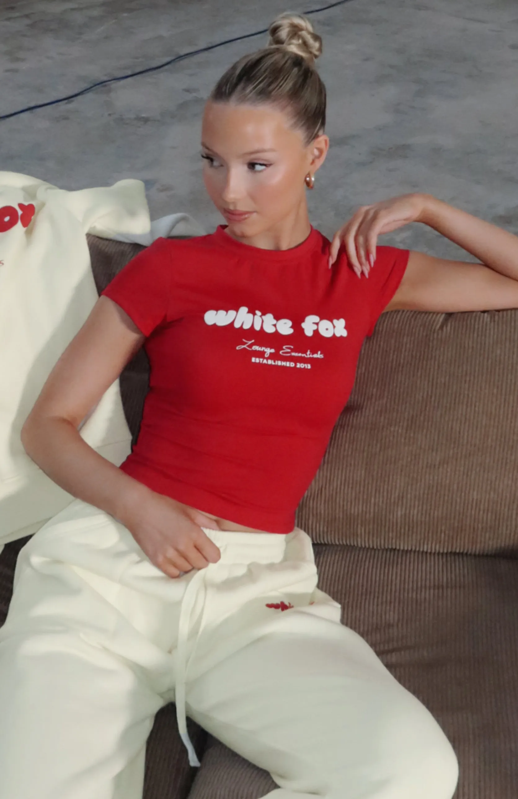 Era 8 Baby Tee Salsa Slub Texture