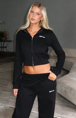 Thermochromic Fiber Applications Neutral Colors Comfy And Cute Slim Zip Front Hoodie Black