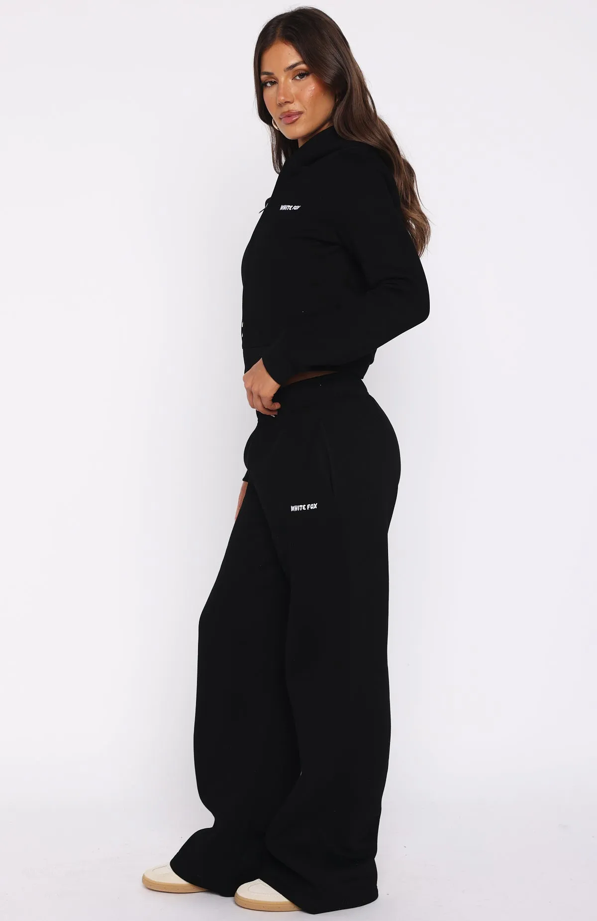 Simple Wear Circular Knit Sustainability Guide Comfy And Cute Wide Leg Sweatpants Black