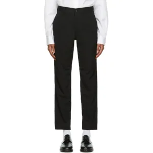 Comme des Garcons Homme Black Wool Gabardine Trousers