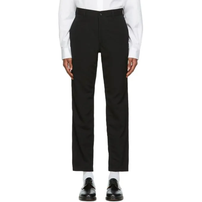 Comme des Garcons Homme Black Wool Gabardine Trousers