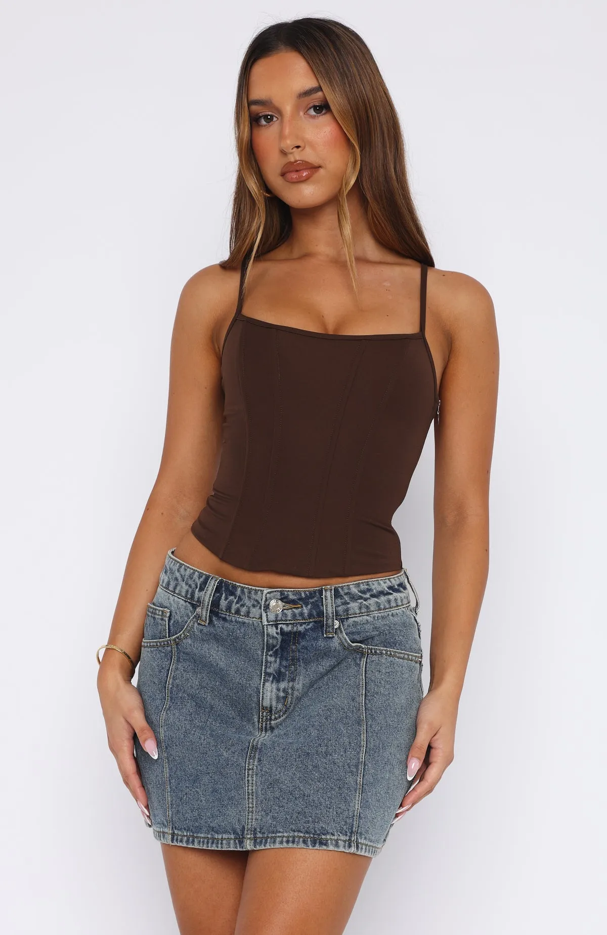 Sporty Sweatshirt Jealousy Bustier Chocolate