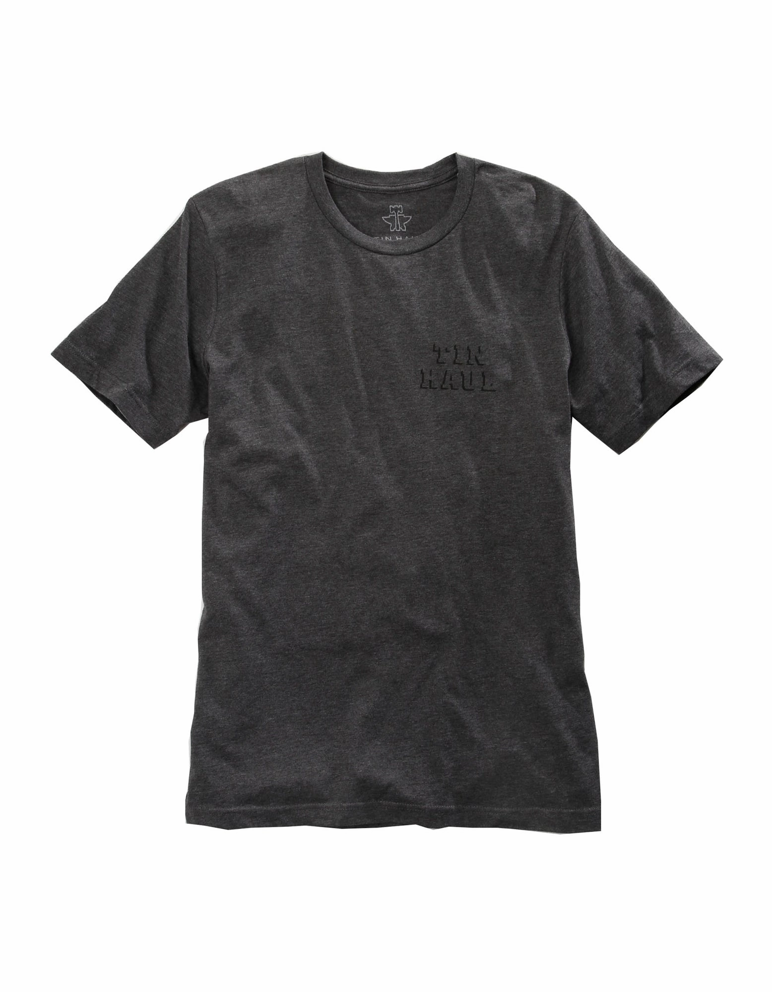 Chill Fit Dressy look Tin Haul Unisex Charcoal Grey 100% Cotton 3D Block Letters S/S T-Shirt