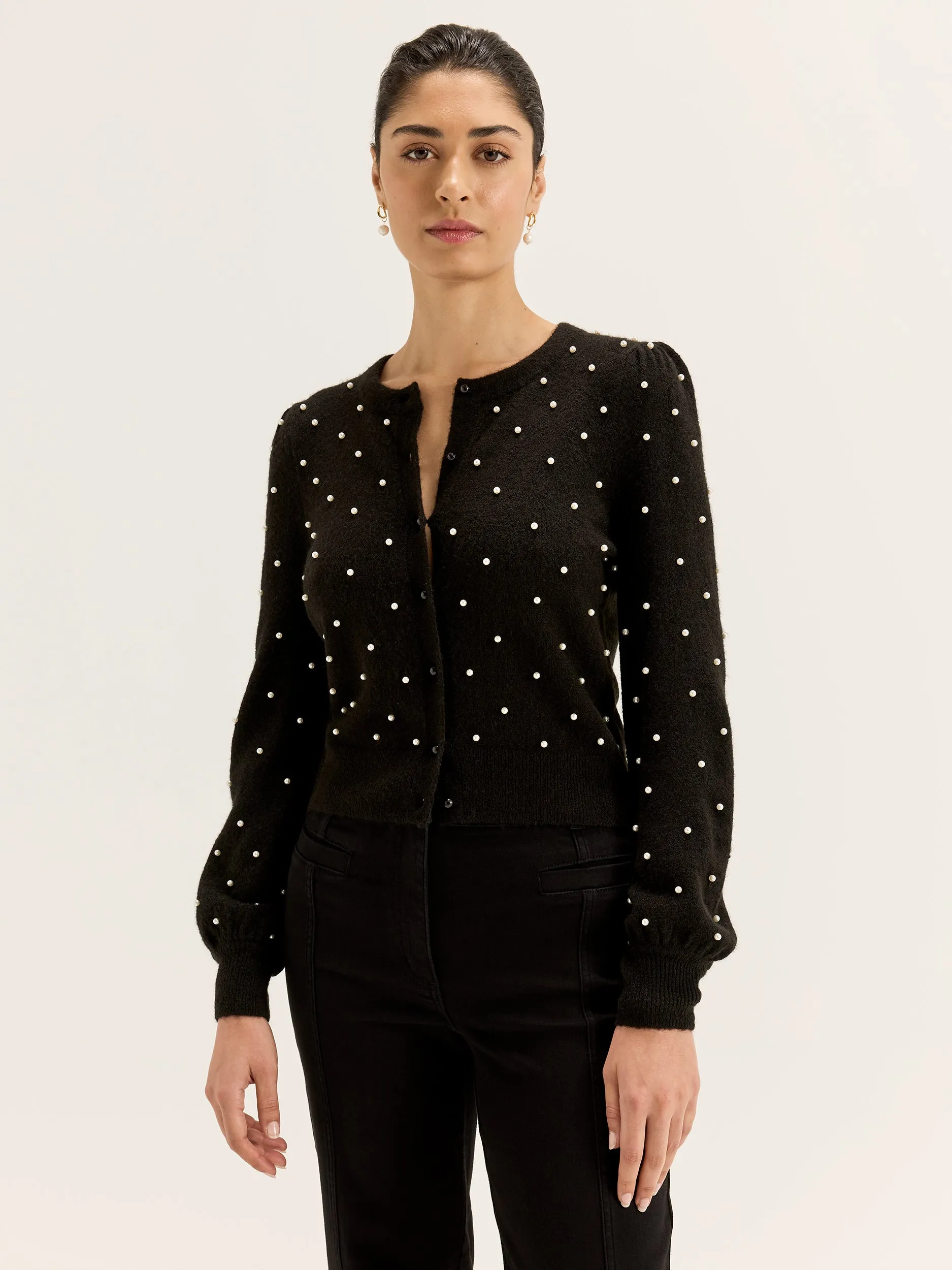 Bella Pearl Cardigan ZeroWaste Production Polished Feel