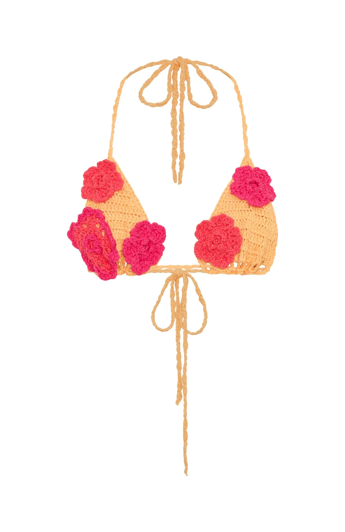 The Rumours Are True Crochet Top Pastel Orange/Pink WrinkleResistantTextile Comfortable Fabric