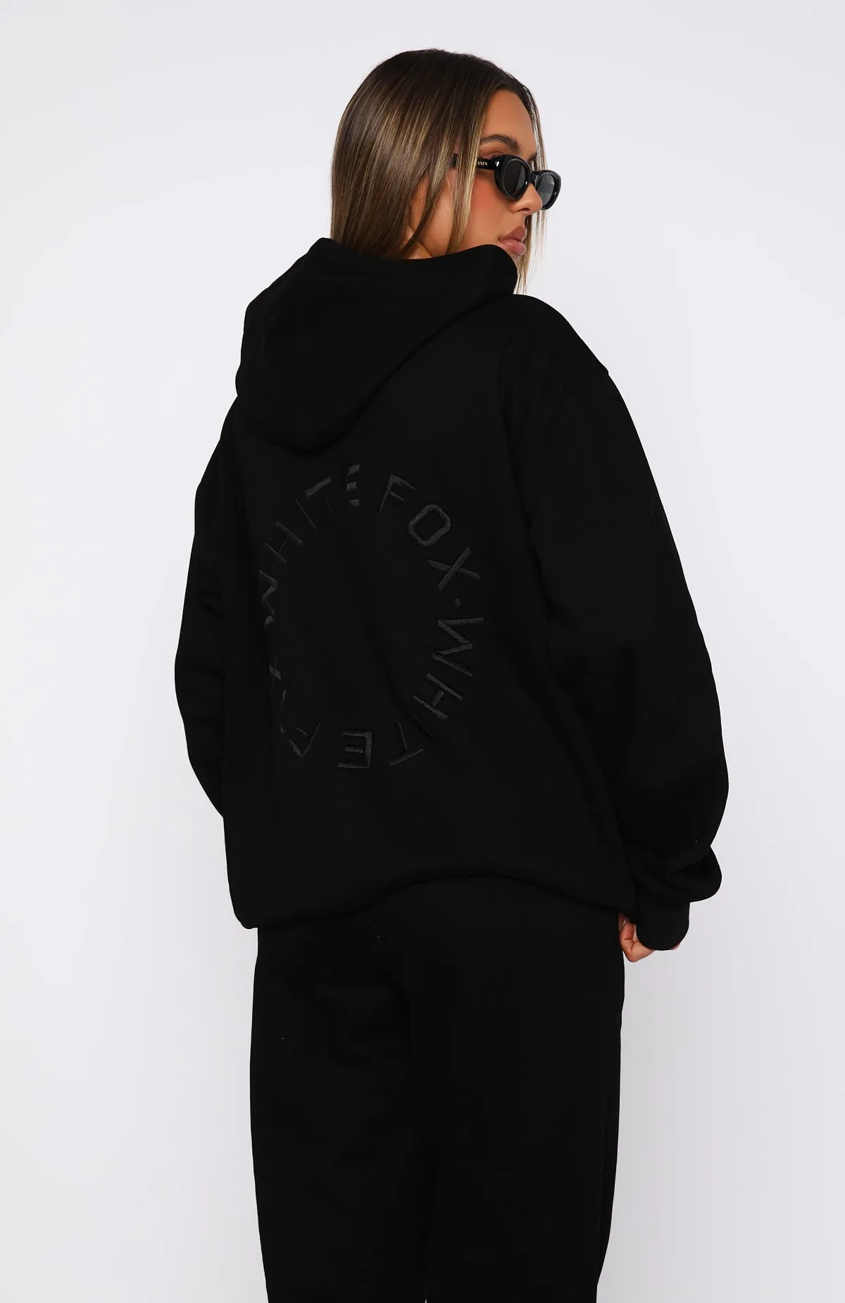Unstructured Silhouette Stay Lifted Oversized Hoodie Black