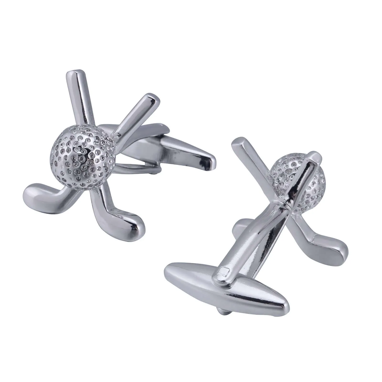 Copper Silver Golf Club Cufflinks