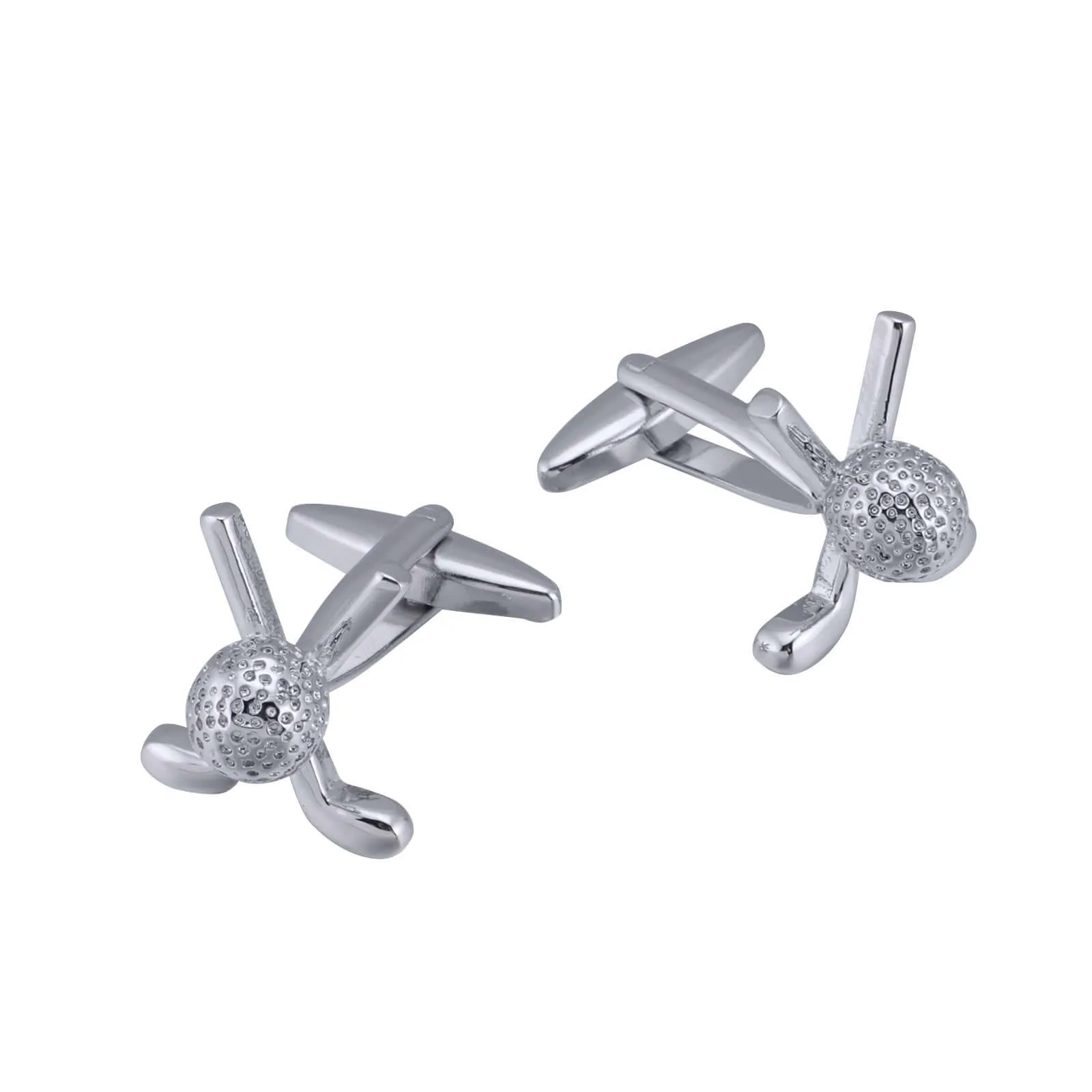 Copper Silver Golf Club Cufflinks