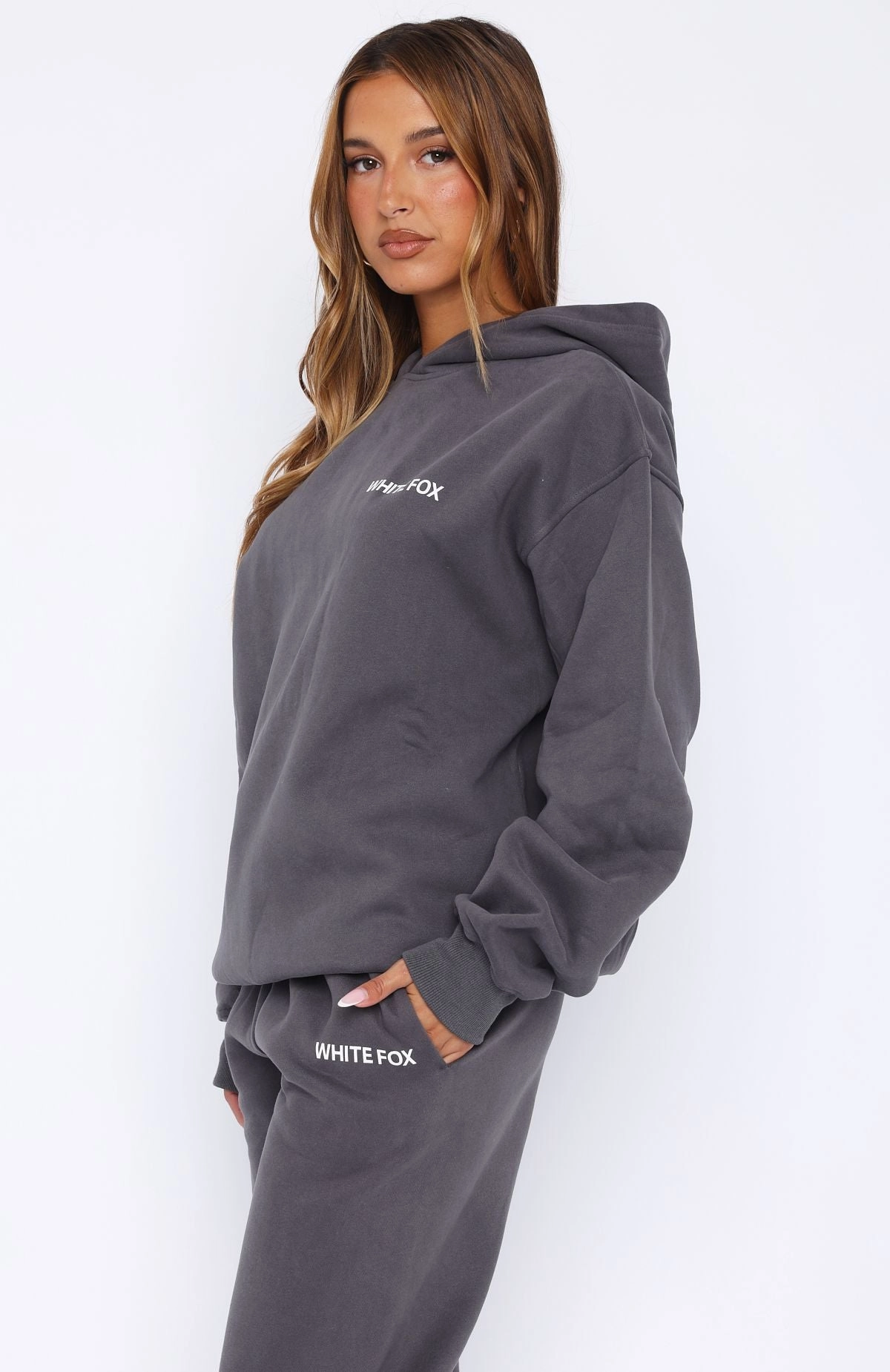 Core Classic Oversized Hoodie Volcanic Daywear Fit Stretch Knit Backing