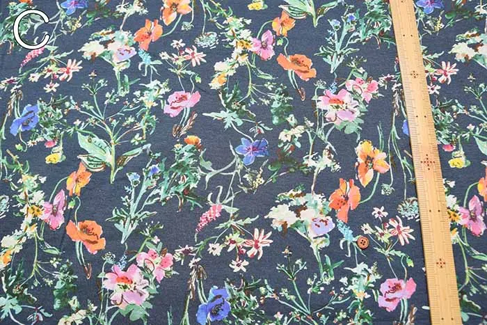 Cotton 30/1 SZ Jersey Digital Print Fabric - Botanical