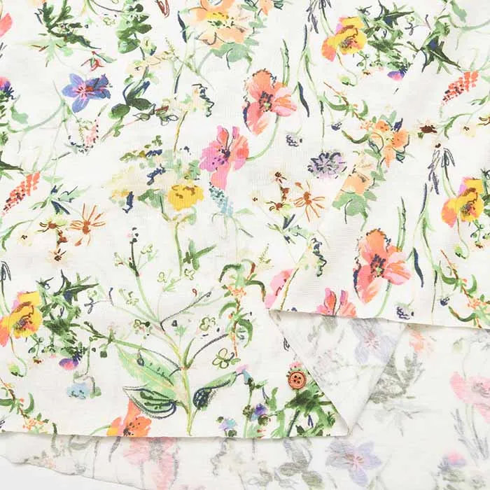 Cotton 30/1 SZ Jersey Digital Print Fabric - Botanical