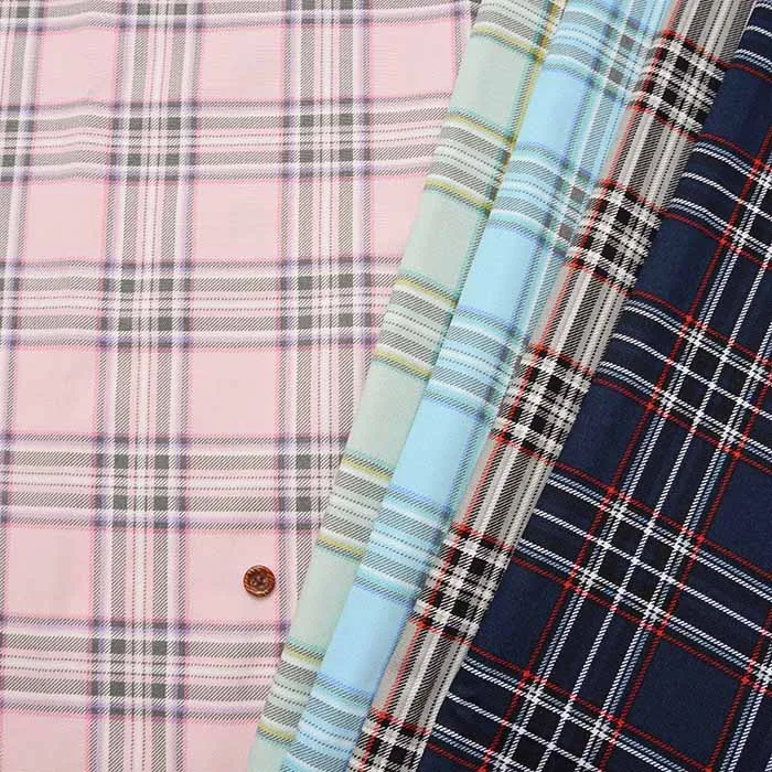 Cotton Ox Print Fabric Tartan Check 1