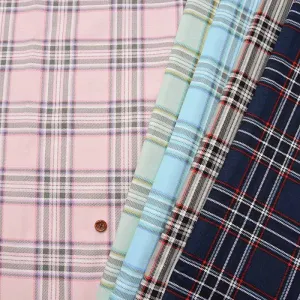 Cotton Ox Print Fabric Tartan Check 1