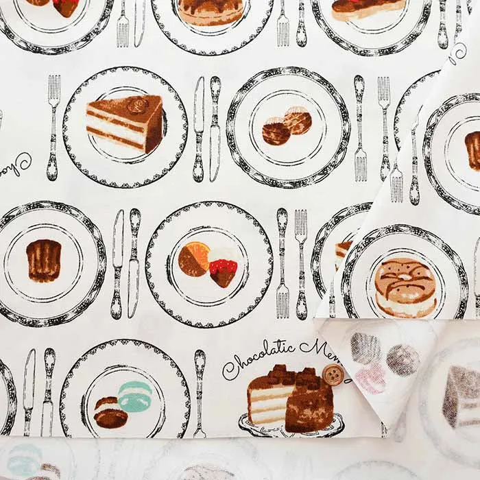Cotton Oxford Fabric - Chocolatic memory - Sweets