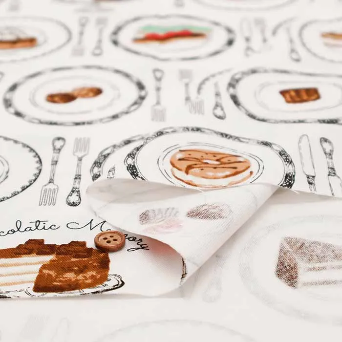 Cotton Oxford Fabric - Chocolatic memory - Sweets