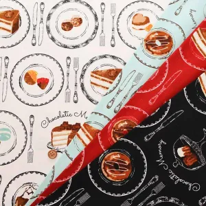 Cotton Oxford Fabric - Chocolatic memory - Sweets