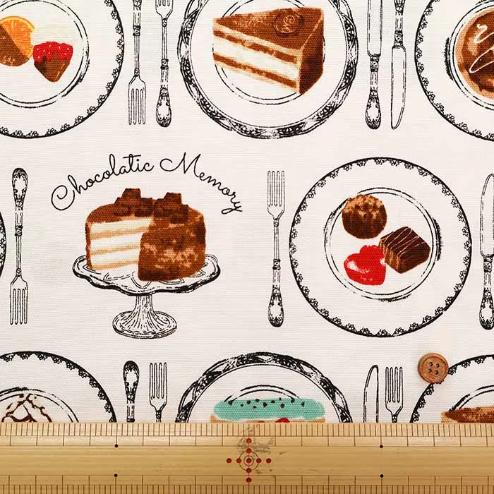 Cotton Oxford Fabric - Chocolatic memory - Sweets