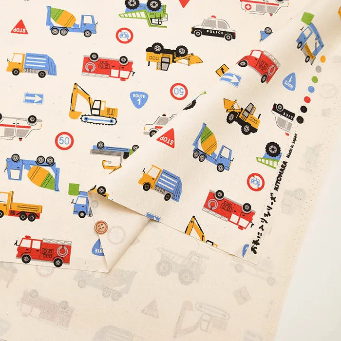 Cotton Oxford Fabric - Favorite Series - Working Vehicles
