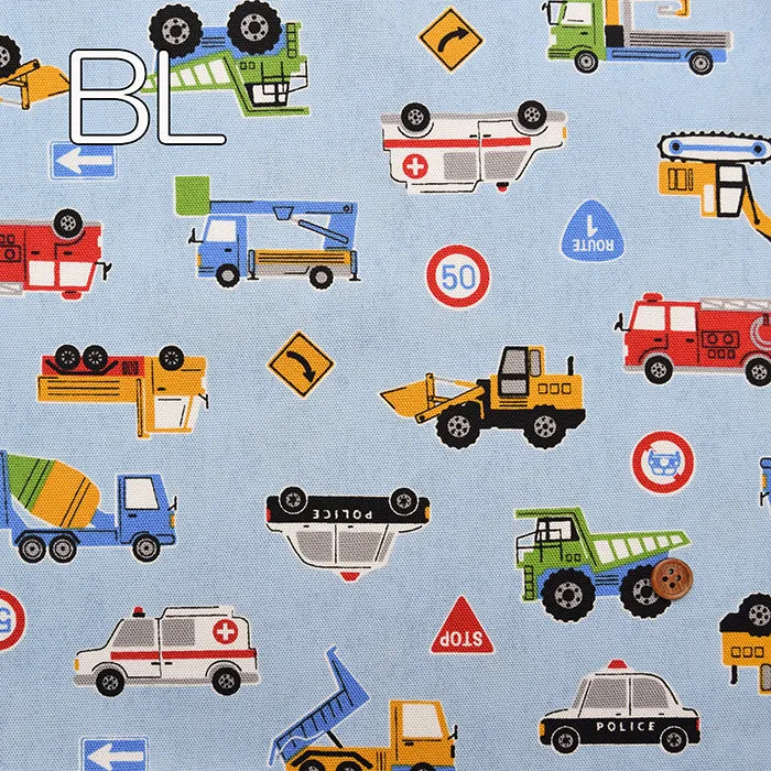 Cotton Oxford Fabric - Favorite Series - Working Vehicles