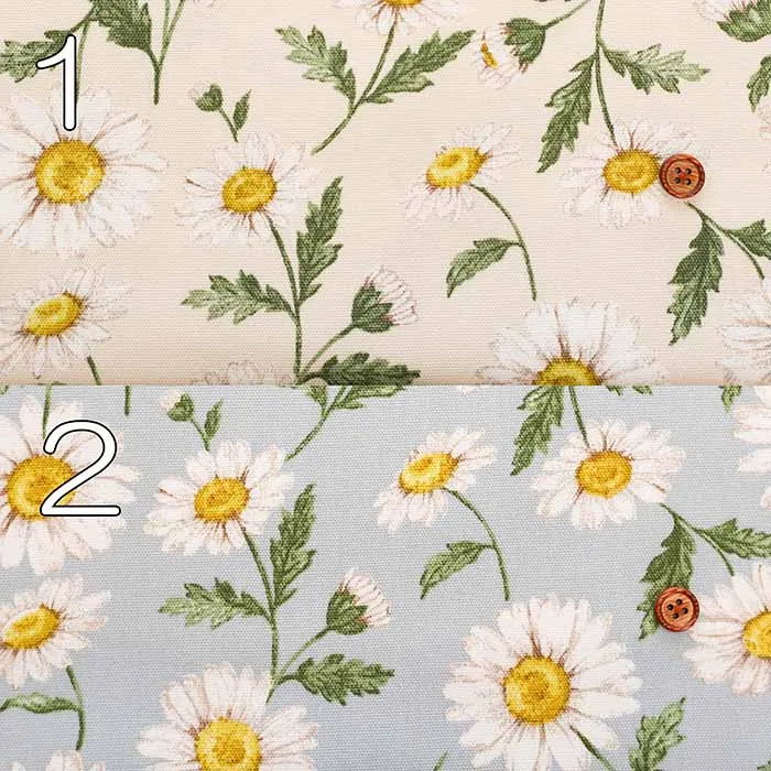 Cotton Oxford Fabric - LE DEPART - Flower Garden Daisy