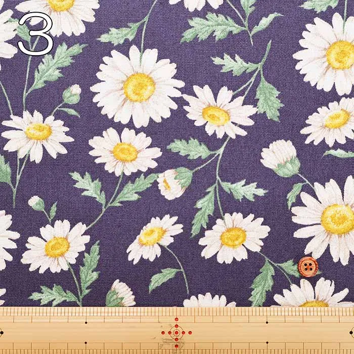Cotton Oxford Fabric - LE DEPART - Flower Garden Daisy